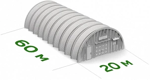 Проект ангара 20x60 на заказ Проект ангара 20x60