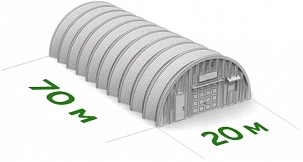 Проект ангара 20x70 на заказ Проект ангара 20x70