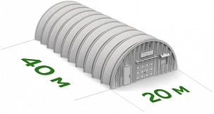 Проект ангара 20x40 на заказ Проект ангара 20x40