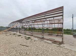 Пример построенного каркасного ангара